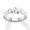 Thumbnail Image 0 of Diamond 3-Stone Ring 1 ct tw Round 14K White Gold