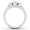 Thumbnail Image 1 of Diamond 3-Stone Ring 1 ct tw Round 14K White Gold