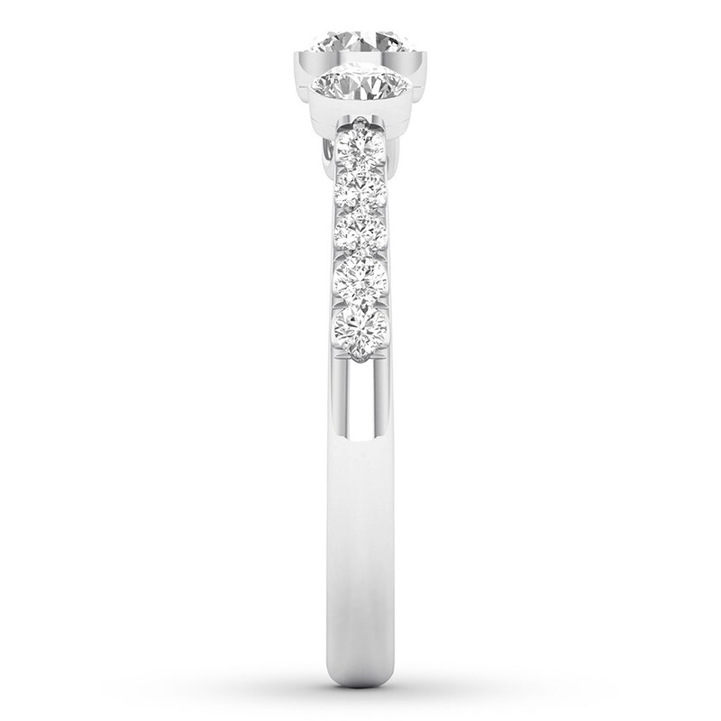 Diamond 3-Stone Ring 1 ct tw Round 14K White Gold