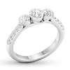 Thumbnail Image 3 of Diamond 3-Stone Ring 1 ct tw Round 14K White Gold