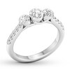 Thumbnail Image 3 of Diamond 3-Stone Ring 1 ct tw Round 14K White Gold