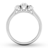 Thumbnail Image 1 of Diamond 3-Stone Ring 1/2 ct tw Round 14K White Gold