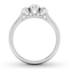 Thumbnail Image 1 of Diamond 3-Stone Ring 1/2 ct tw Round 14K White Gold