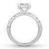 Thumbnail Image 1 of Diamond Engagement Ring 2 ct tw Princess/Round 14K White Gold