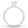 Thumbnail Image 1 of Diamond Engagement Ring 5/8 ct tw Princess/Round 14K White Gold