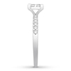 Thumbnail Image 3 of Diamond Engagement Ring 5/8 ct tw Princess/Round 14K White Gold