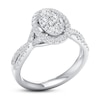 Thumbnail Image 3 of Diamond Engagement Ring 7/8 ct tw Oval/Round 14K White Gold