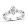 Thumbnail Image 0 of Diamond Engagement Ring 5/8 ct tw Oval/Round 14K White Gold
