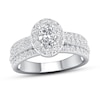 Thumbnail Image 0 of Diamond Engagement Ring 1 1/2 ct tw Oval/Round 14K White Gold