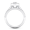 Thumbnail Image 1 of Diamond Engagement Ring 1 1/2 ct tw Oval/Round 14K White Gold