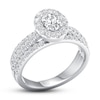 Thumbnail Image 3 of Diamond Engagement Ring 1 1/2 ct tw Oval/Round 14K White Gold