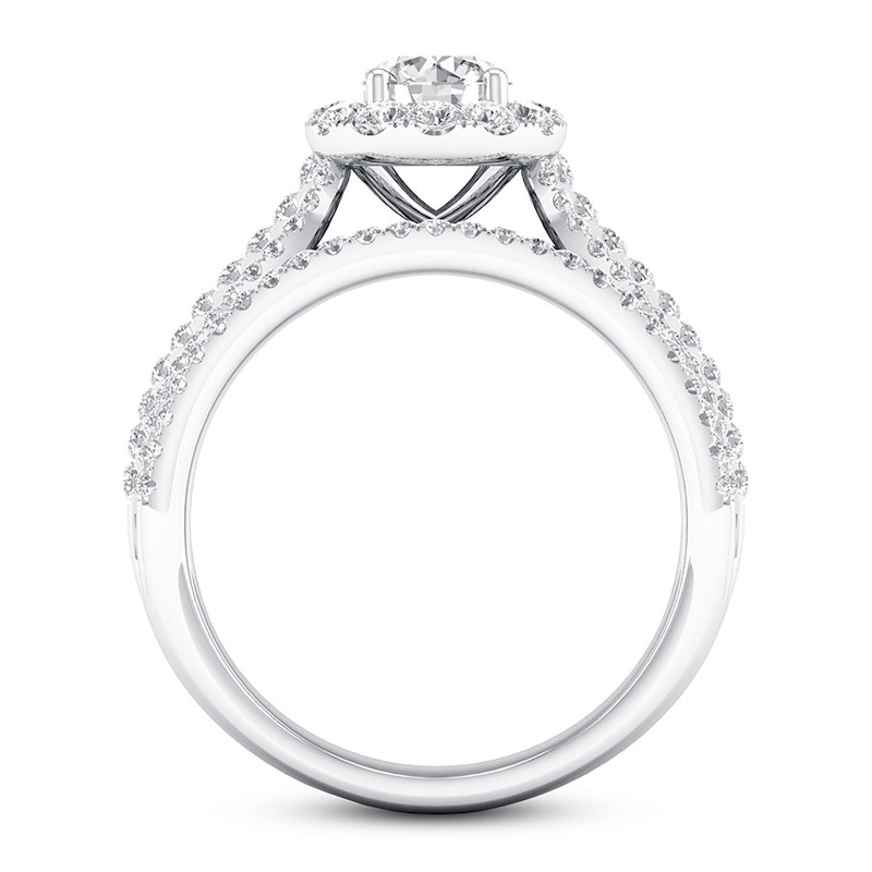 Diamond Engagement Ring 1 1/4 ct tw Round 14K White Gold