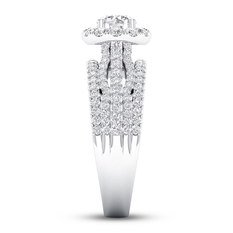 Main Image 3 of Diamond Engagement Ring 1 1/4 ct tw Round 14K White Gold