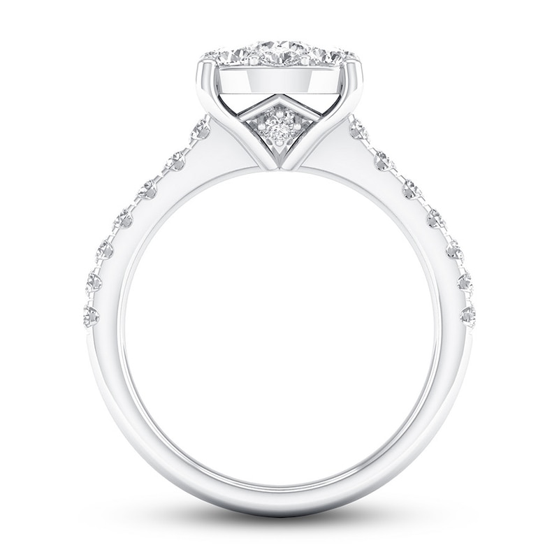 Diamond Engagement Ring 1 1/5 ct tw Round 14K White Gold