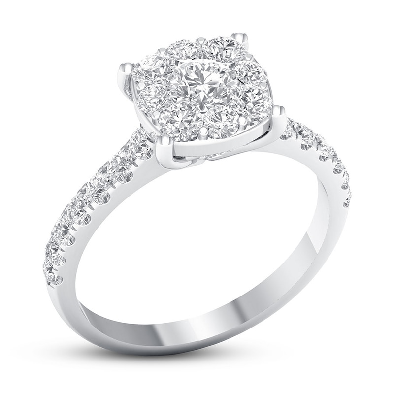 Main Image 4 of Diamond Engagement Ring 1 1/5 ct tw Round 14K White Gold