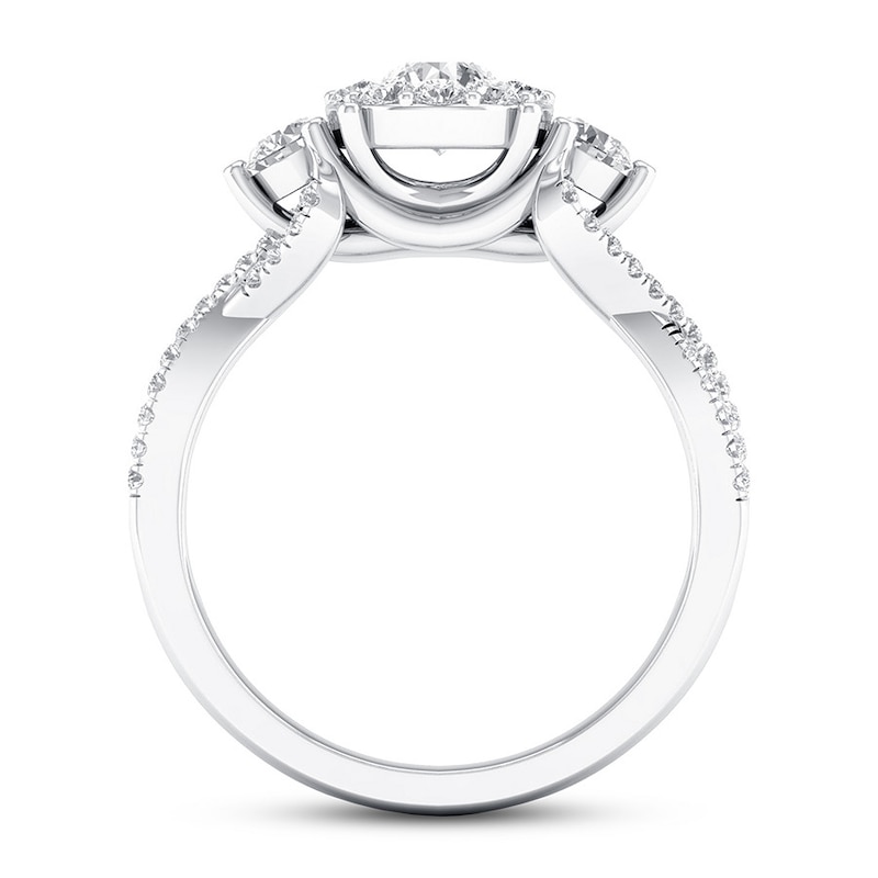 Diamond Engagement Ring 1 ct tw Round 14K White Gold 8.2mm