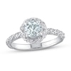 Thumbnail Image 0 of Aquamarine/Diamond Engagement Ring 1/4 ct tw 14K White Gold