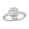 Thumbnail Image 1 of Aquamarine/Diamond Engagement Ring 1/4 ct tw 14K White Gold