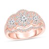 Thumbnail Image 0 of Diamond 3-Stone Ring 1 1/5 ct tw Round-cut 14K Rose Gold