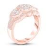 Thumbnail Image 1 of Diamond 3-Stone Ring 1 1/5 ct tw Round-cut 14K Rose Gold