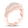 Thumbnail Image 1 of Diamond 3-Stone Ring 1 1/5 ct tw Round-cut 14K Rose Gold