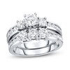 Diamond Bridal Set 1-3/4 ct tw Round-cut 14K White Gold