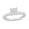 Thumbnail Image 0 of Diamond Engagement Ring 1 ct tw Princess/Round 14K White Gold