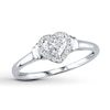 Thumbnail Image 1 of Diamond Engagement Ring 1/2 ct tw Heart-Shaped 14K White Gold