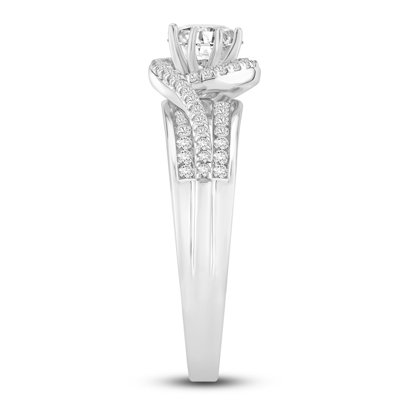 Main Image 3 of Diamond Engagement Ring 7/8 ct tw Round-cut 14K White Gold