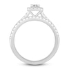Thumbnail Image 2 of Diamond Bridal Set 5/8 ct tw Princess-cut 14K White Gold