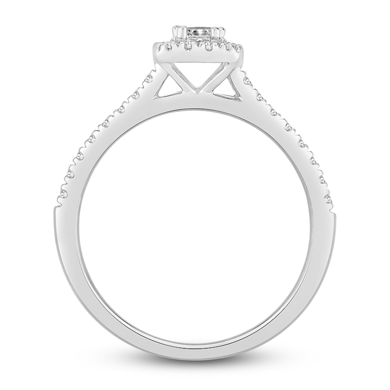 Main Image 5 of Diamond Bridal Set 5/8 ct tw Princess-cut 14K White Gold
