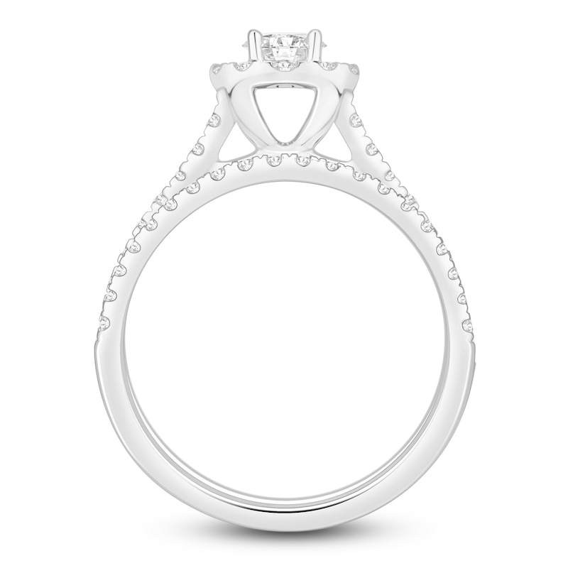 Diamond Bridal Set 5/8 ct tw Round-cut 14K White Gold