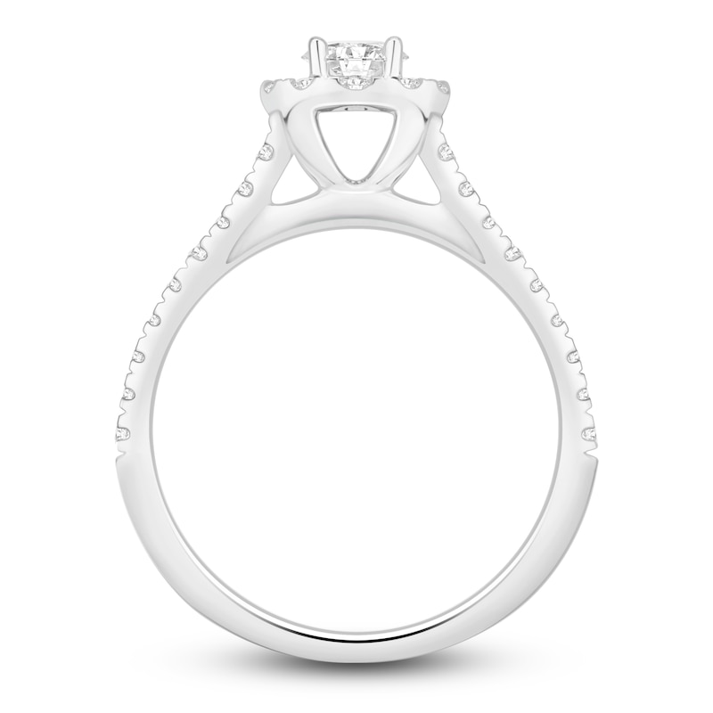 Main Image 5 of Diamond Bridal Set 5/8 ct tw Round-cut 14K White Gold