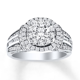 Diamond Engagement Ring 1-1/2 ct tw Round-cut 14K White Gold