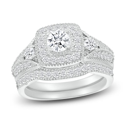 Diamond Bridal Set 7/8 ct tw Round-cut 14K White Gold