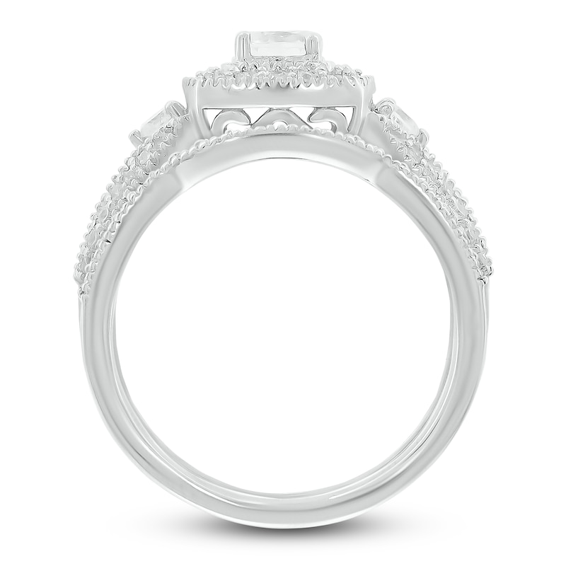 Diamond Bridal Set 7/8 ct tw Round-cut 14K White Gold