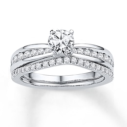 Diamond Bridal Set 7/8 ct tw Round-cut 14K White Gold