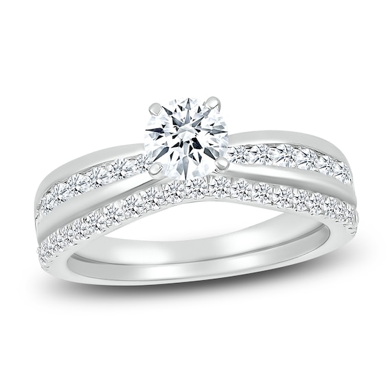 Diamond Bridal Set 7/8 ct tw Round-cut 14K White Gold