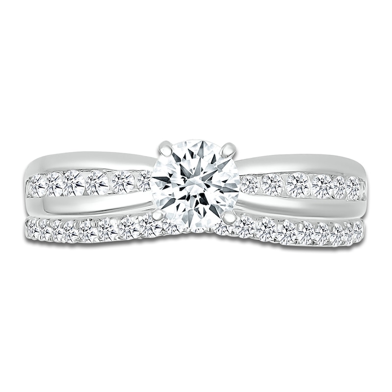 Main Image 2 of Diamond Bridal Set 7/8 ct tw Round-cut 14K White Gold