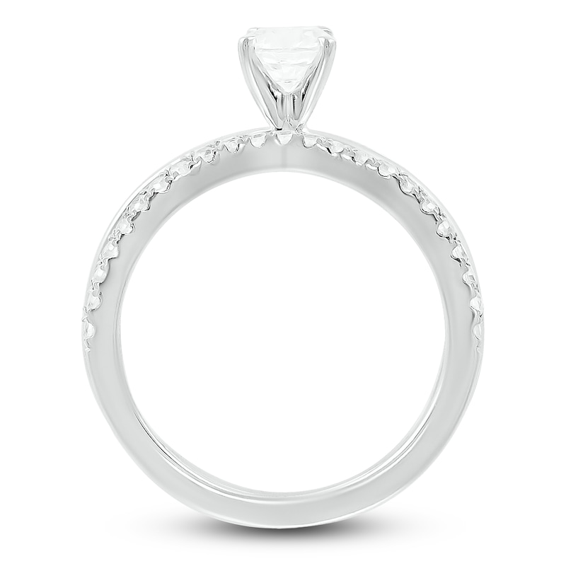 Main Image 3 of Diamond Bridal Set 7/8 ct tw Round-cut 14K White Gold