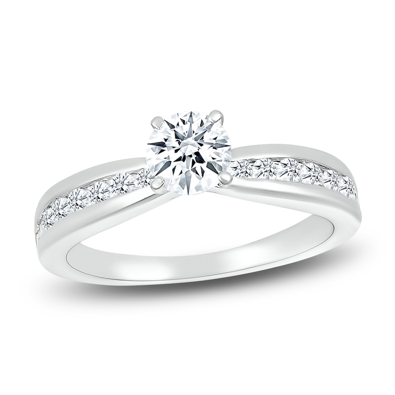 Main Image 5 of Diamond Bridal Set 7/8 ct tw Round-cut 14K White Gold