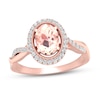 Thumbnail Image 0 of Morganite Engagement Ring 1/4 ct tw Diamonds 14K Rose Gold