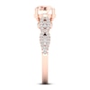 Thumbnail Image 2 of Morganite Engagement Ring 1/3 ct tw Diamonds 14K Rose Gold