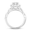 Thumbnail Image 1 of Diamond Engagement Ring 1 3/4 ct tw Round/Pear-shaped 14K White Gold