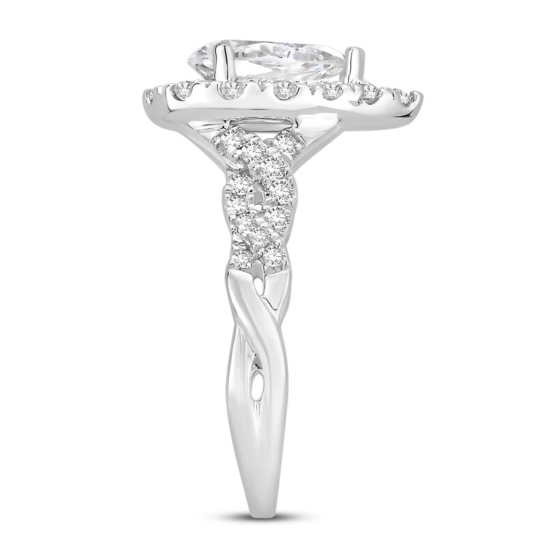 Main Image 3 of Diamond Engagement Ring 1 3/4 ct tw Round/Pear-shaped 14K White Gold