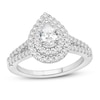 Thumbnail Image 0 of Diamond Engagement Ring 1 ct tw Round/Pear-shaped 14K White Gold