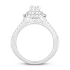 Diamond Engagement Ring 1 ct tw Round/Pear-shaped 14K White Gold