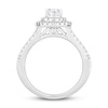 Thumbnail Image 2 of Diamond Engagement Ring 1 ct tw Round/Pear-shaped 14K White Gold