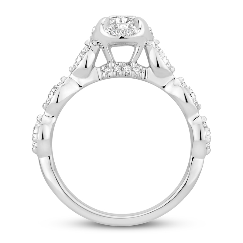 Main Image 2 of Diamond Engagement Ring 7/8 ct tw Round 14K White Gold