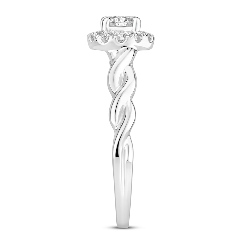 Main Image 3 of Diamond Engagement Ring 7/8 ct tw Round 14K White Gold